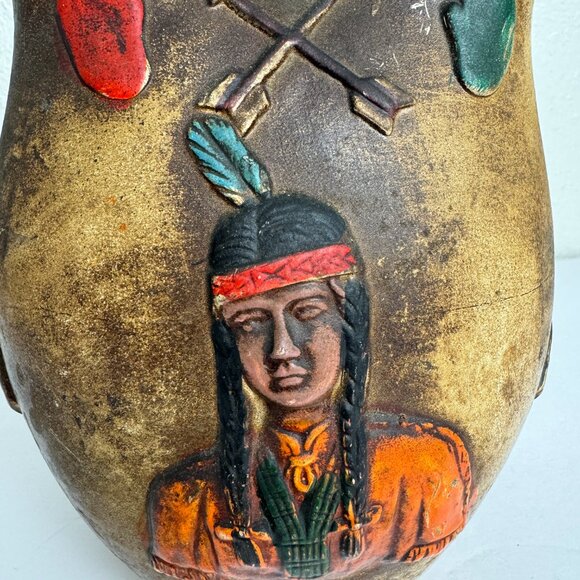 Vintage Native American Indian Pottery Vase Authentic Indian SYMBOLS - Picture 7 of 14